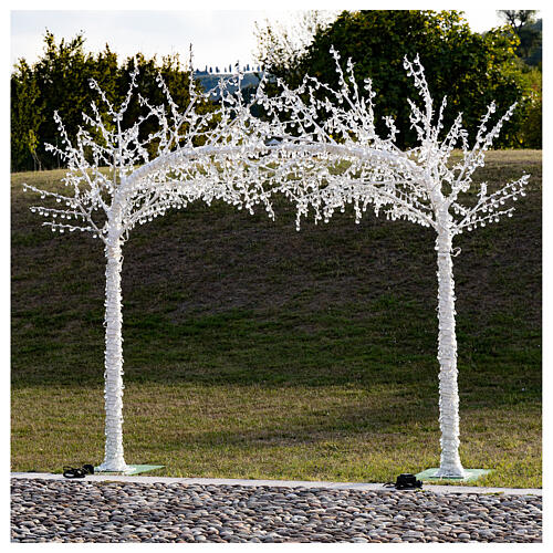 Arch of illuminated trees, 3600 LED lights, 250x300 cm, outdoor decoration 4