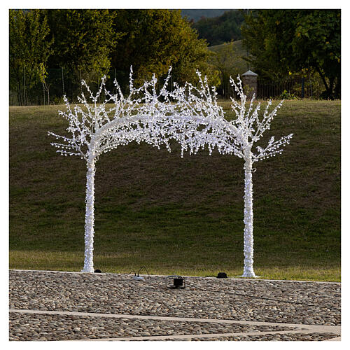 Arch of illuminated trees, 3600 LED lights, 250x300 cm, outdoor decoration 7