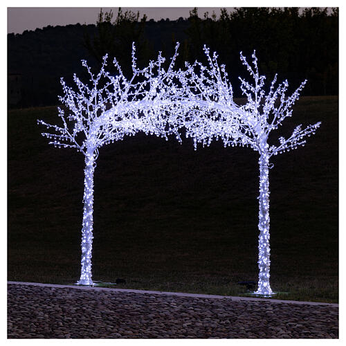 Arch of illuminated trees, 3600 LED lights, 250x300 cm, outdoor decoration 9