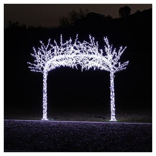 Arch of illuminated trees, 3600 LED lights, 250x300 cm, outdoor decoration 10