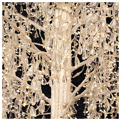 Tree illuminated by warm white LED lights, 240 cm, outdoor 4