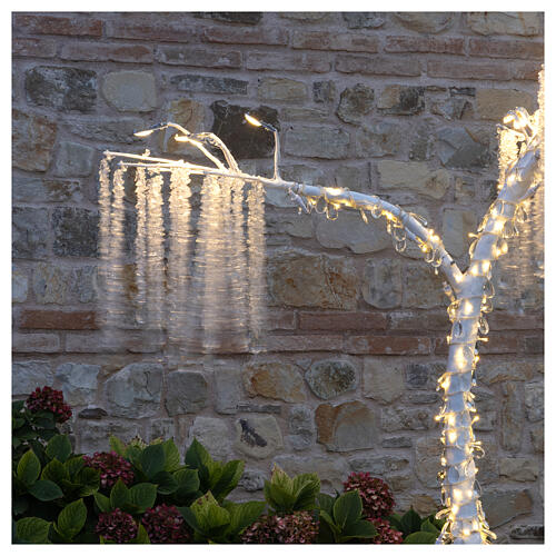 Drzewo podświetlane w kształcie łuku z efektem kryształu, LED jasny biały, 260 cm 6