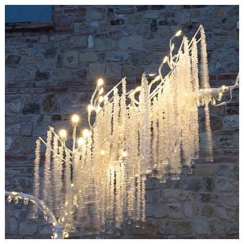 Drzewo podświetlane w kształcie łuku z efektem kryształu, LED jasny biały, 260 cm 8