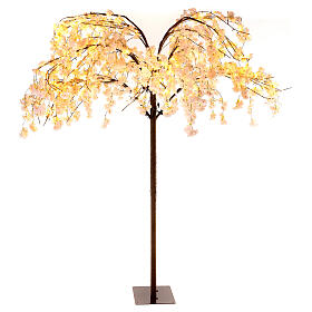 Árbol iluminado florido rosa 288 LED 250x180x180 cm exterior