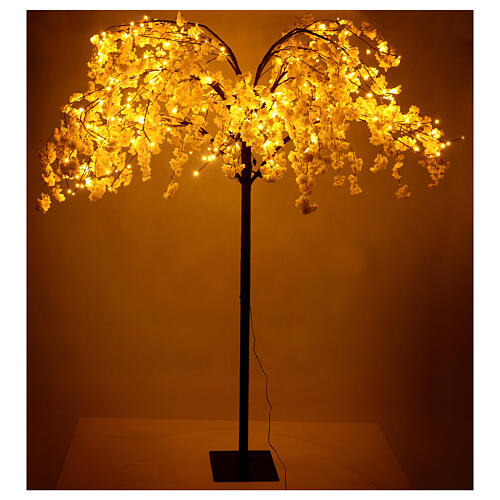 Arbre lumineux fleuri rose 288 LEDs 250x180x180 cm extérieur 1