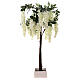 Árvore luminosa com flores brancas 42 LED 120x50x50 cm externo s6