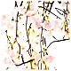 Albero illuminato fiorito rosa 66 LED 120x80x80 cm esterno s5