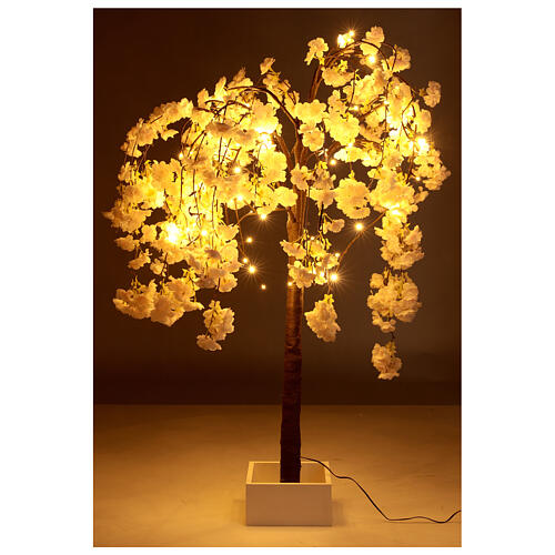 Pink flowering tree illuminated by 66 LEDs 120x80x80 cm outdoor 1