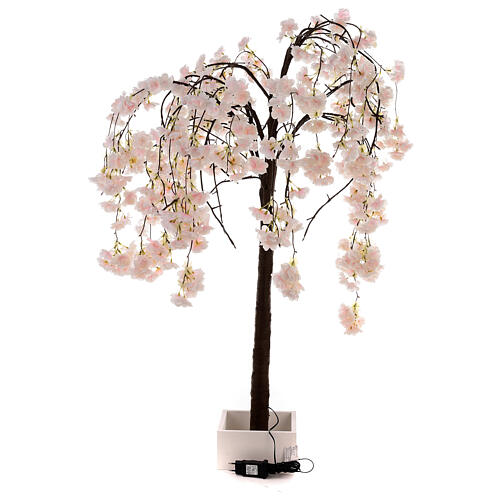 Pink flowering tree illuminated by 66 LEDs 120x80x80 cm outdoor 7