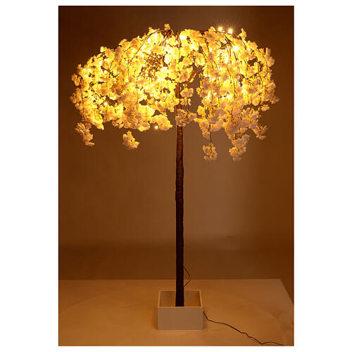 Pink flowering tree illuminated by 144 LEDs for outdoor 210x120x120 cm 1
