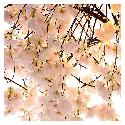 Pink flowering tree illuminated by 144 LEDs for outdoor 210x120x120 cm 2