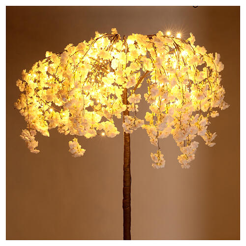 Pink flowering tree illuminated by 144 LEDs for outdoor 210x120x120 cm 4