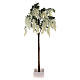 Albero illuminato fiorito bianco 96 LED 200x90x90 cm esterno s5