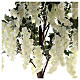 Albero illuminato fiorito bianco 96 LED 200x90x90 cm esterno s6
