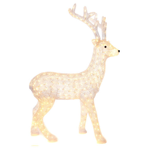 Warm white reindeer light, 370 LEDs, indoor, h 135 cm 3