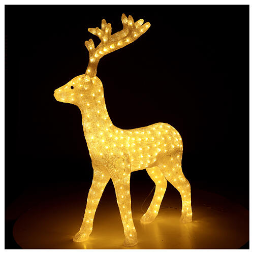 Warm white reindeer light, 370 LEDs, indoor, h 135 cm 6