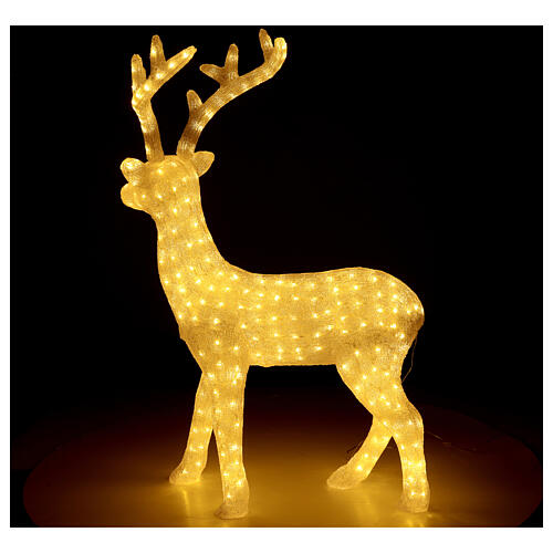 Warm white reindeer light, 370 LEDs, indoor, h 135 cm 7