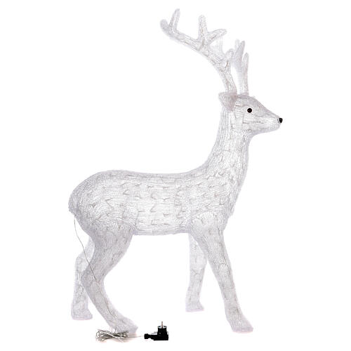 Warm white reindeer light, 370 LEDs, indoor, h 135 cm 8
