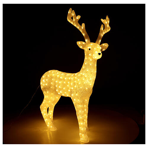 Renifer świecący, światło białe ciepłe, 370 LED, wys. 135 cm 5