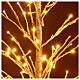 Árbol luminoso H 150 cm 186 LED purpurina champaña interior s4