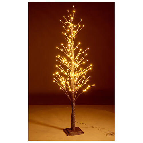 Drzewko podświetlane h 150 cm 186 LED brokat champagne, do wnętrz 1