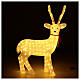 LED reindeer with collar, 200 warm white lights, indoor, h 100 cm s1