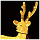 LED reindeer with collar, 200 warm white lights, indoor, h 100 cm s2