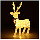 LED reindeer with collar, 200 warm white lights, indoor, h 100 cm s5