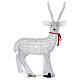 LED Reindeer with collar in warm white 200 LEDs indoor H 100 cm s8