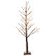 Árbol luminoso haya H 120 cm 114 LED purpurina color champaña s3