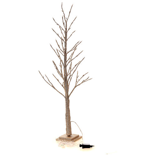 Albero luminoso faggio H 120 cm 114 LED glitter color champagne 6