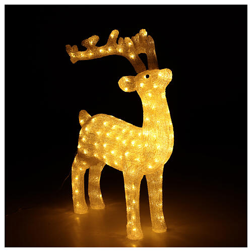 Leuchtendes Rentier mit 160 warmweißen LEDs, 75 cm 4