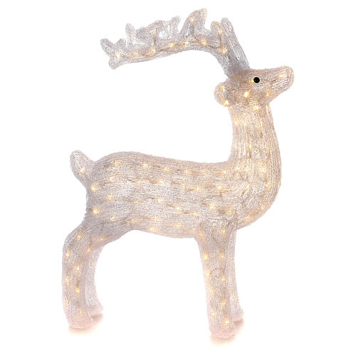 Renifer świecący, światło białe ciepłe, 160 światełek LED, do wnętrz, wys. 75 cm 5