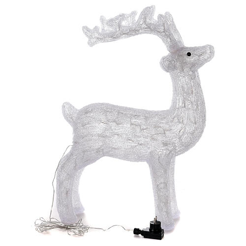 Renifer świecący, światło białe ciepłe, 160 światełek LED, do wnętrz, wys. 75 cm 8
