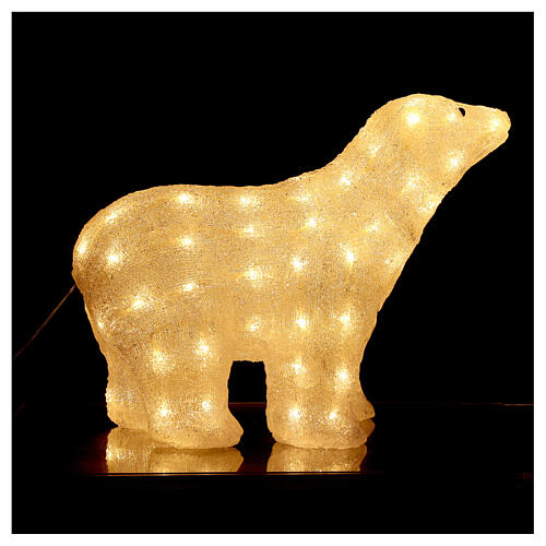 Orso luminoso in piedi bianco caldo 80 LED 40x50x20 cm