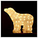 Orso luminoso in piedi bianco caldo 80 LED 40x50x20 cm s1