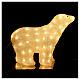 Orso luminoso in piedi bianco caldo 80 LED 40x50x20 cm s3