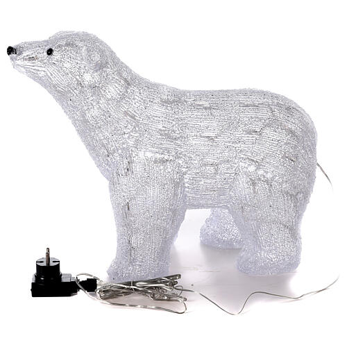 Urso luminoso de pé 80 LED branco quente 40x50x20 cm 6