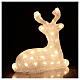 Luminous reindeer, lying down, 50 cold white LED s5
