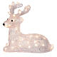 Lying LED reindeer with 50 cold white lights s2