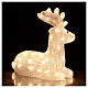 Lying LED reindeer with 50 cold white lights s4