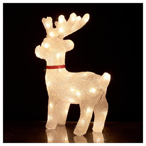 Luminous reindeer, 50 cold white LED, 38 cm 6