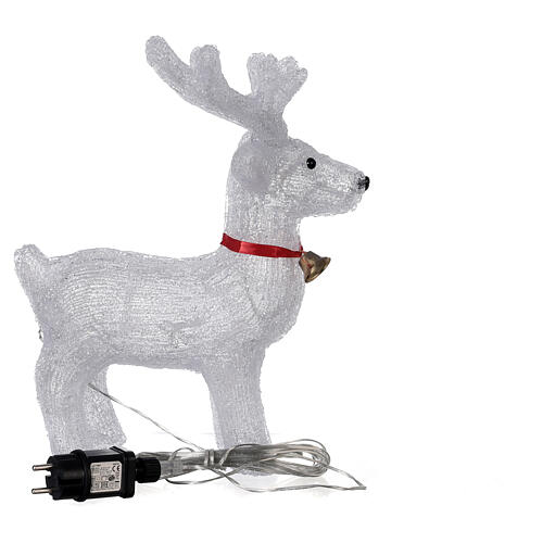 Renifer podświetlany 50 led biały zimny 38 cm 8