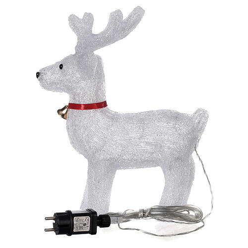 Renifer podświetlany 50 led biały zimny 38 cm 9