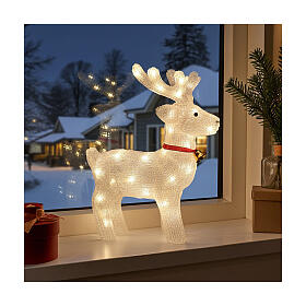 Luminous reindeer 50 LEDs cold white 38 cm