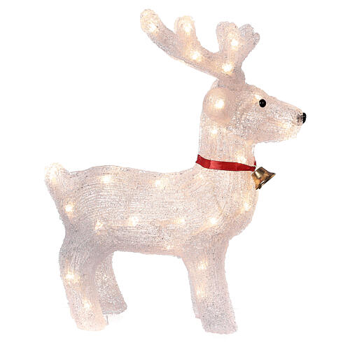 Luminous reindeer 50 LEDs cold white 38 cm 2