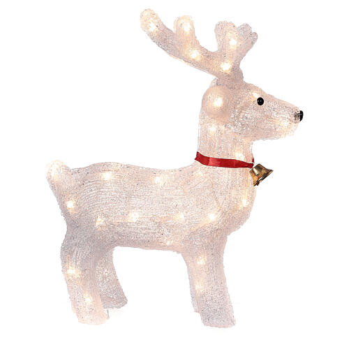 Luminous reindeer 50 LEDs cold white 38 cm 3