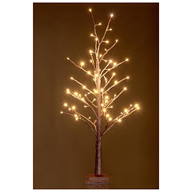 Luminous pink beech tree 90 cm, 78 warm white LED, indoor
