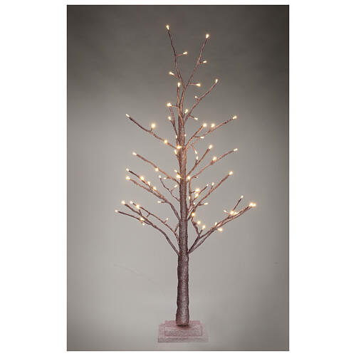 Árvore luminosa cor-de-rosa faia 90 cm 78 luzes LED branco quente para interior 3