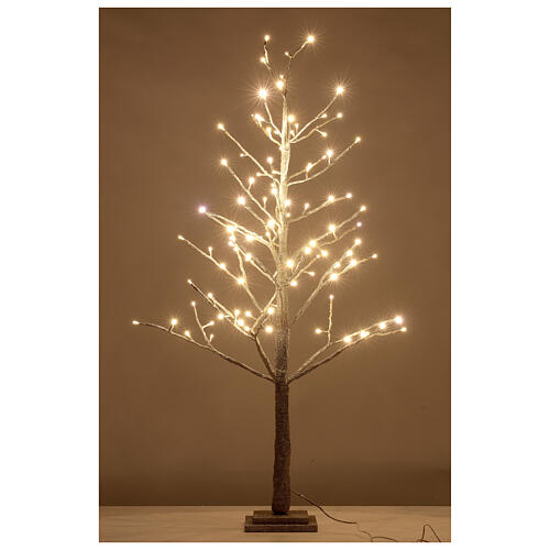 Leuchtender Baum gold Glitzer mit 114 warmweißen LEDs Innenbereich, 120 1